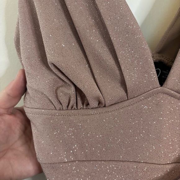 Windsor Sparkling Brown Sleeveless Cocktail Dress Size Small - Picture 4 of 15